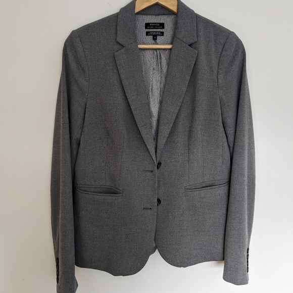 RW&Co Grey Suit Jacket Size 8 - Picture 1 of 4